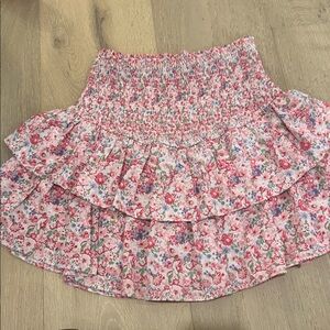 Entro Pink and Red Floral Skirt